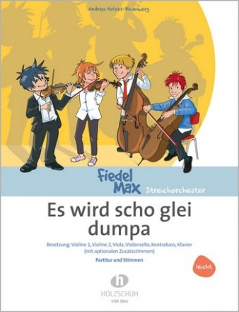 Es wird scho glei dumpa fr Streichorchester und Klavier Partitur und Stimmen (1-1-1-1-1)