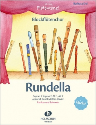 Rundella fr 4-5 Blockflten (SSAA(B)) (Klavier ad lib) Partitur und Stimmen