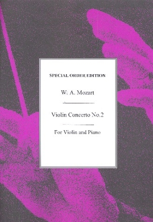 Concerto D major no.2 for violin (1. position) and piano Verlagskopie