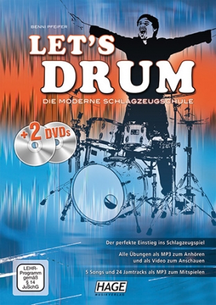 Let's drum (+2 DVD's) fr Schlagzeug