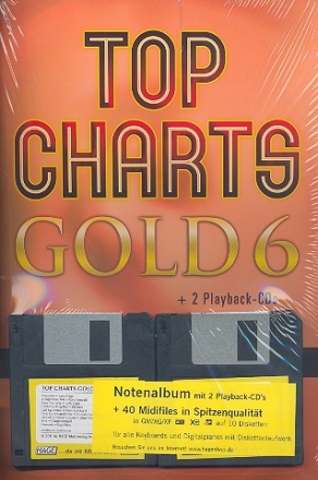 Top Charts Gold Band 6 (+Midifiles, 2CD's): Songbook Klavier/Keyboard/Gesang/Gitarre