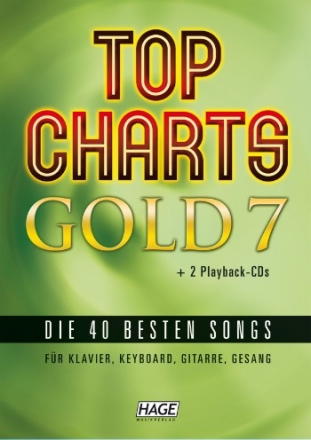 Top Charts Gold Band 7 (+2 CD's +Midifiles auf USB-Stick) Songbook Klavier/Keyboard/Gesang/Gitarre