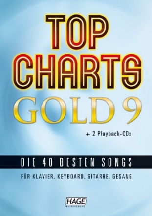 Top Charts Gold Band 9 (+2 CD's +Midifiles auf USB-Stick) Songbook Klavier/Keyboard/Gesang/Gitarre