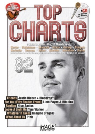 Top Charts 82 (+CD): fr C-, B-, Es- Instrumente, Klavier, Gitarre, Songtexte mit Akkorden