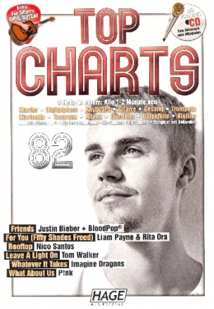 Top Charts 82 (+CD +Midifiles auf USB-Stick): fr C-, B-, Es- Instrumente, Klavier, Gitarre, Songtexte mit Akkorden