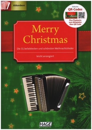 Merry Christmas (+QR-Codes) fr Akkordeon, Gesang und Gitarre