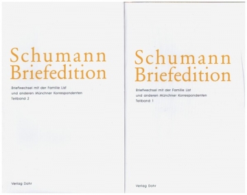 Schumann-Briefedition Serie 2 Band 8 Briefwechsel mit der Familie List und anderen Mnchner Korrespondenten 2 Teilbnde