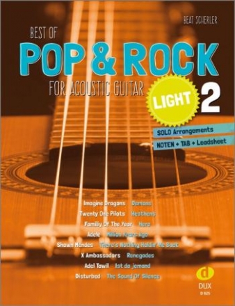 Best of Pop & Rock light for Acoustic Guitar vol.2 fr Gitarre/Tabulatur