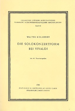 Die Solokonzertform bei Vivaldi mit 85 Notenbeispielen