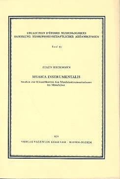 Musica instrumentalis Studien zur Klassifikation des Musikinstrumentariums im Mittelalter