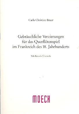 Gebruchliche Verzierungen fr das Querfltenspiel im Frankreich des 18. Jahrhunderts