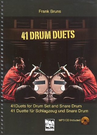 41 Drum Duets (+mp3-CD) for 2 Schlagzeuge (2 Snare Drums) Spielpartitur