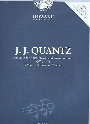 Konzert G-Dur QV5:174 fr Flte, Streicher und Bc (+CD) fr Flte und Klavier