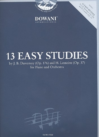 13 easy Studies (+ 2 CD's) for piano and orchestra for 2 pianos