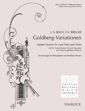 Goldberg-Variationen fr Flte, Klarinette, Fagott, Violine, Viola, Violoncello und Harfe Partitur und Stimmen (Horn in F und Kontrabass ad lib)