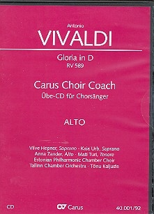 Gloria D-Dur RV589 - Chorstimme Alt  Playalong-CD