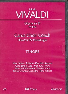 Gloria D-Dur RV589 - Chorstimme Tenor  Playalong-CD