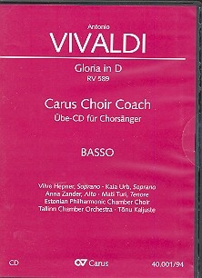 Gloria D-Dur RV589 - Chorstimme Bass  Playalong-CD