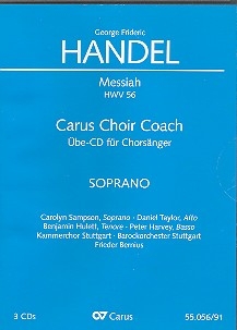 Messiah HWV56 - Chorstimme Sopran (en)  3 Playalong-CD's