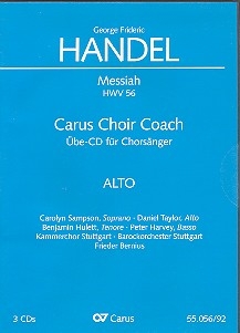 Messiah HWV56 - Chorstimme Alt (en)  3 Playalong-CD's