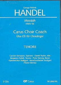 Messiah HWV56 - Chorstimme Tenor (en)  3 Playalong-CD's