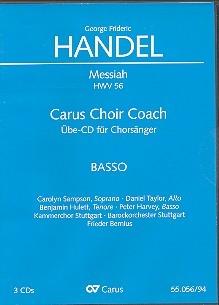 Messiah HWV56 - Chorstimme Bass (en)  3 Playalong-CD's