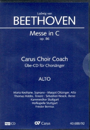 Messe C-Dur op.86 - Chorstimme Alt  Playalong-CD