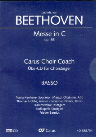 Messe C-Dur op.86 - Chorstimme Bass  Playalong-CD