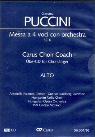 Messa a 4 voci SC6 - Chorstimme Alt  Playalong-CD