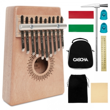 Kalimba Mahogany 10 Zungen (inkl. Stofftasche und Stimmhammer)