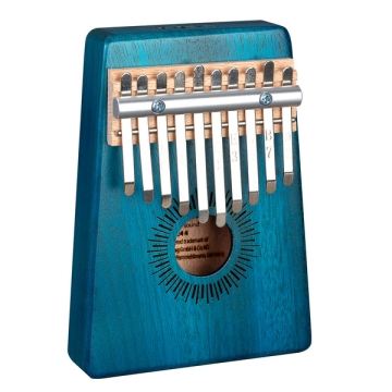 Kalimba Mahagoni 10 Blau  Sela-Set mit Kalimba, Polstertasche und Stimmhammer