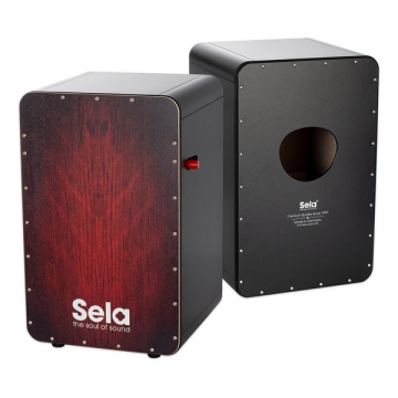 CaSela Black Pro Cajon - Red Dragon  Sela