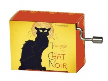 Spieluhr French Can Can Motiv Tourne du chat noir mir Holz-Resonanzboden