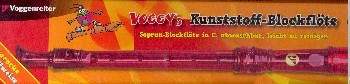 Voggys Kunststoff-Blockflte (rot) Sopranblockflte barocke Griffweise