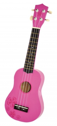 Mini-Gitarre (Ukulele) mit 4 Saiten Pink Lady