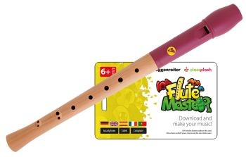 Flute Master Set  App + Sopranblockflte barocke Griffweise Holz/Kunststoff