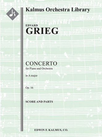 Concerto a minor op.16 for piano and orchestra set of parts (harm, strings: 9-8-7-6-5)