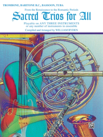 Sacred Trios for All for 3 instruments trombone (baritone/bassoon/tuba) score