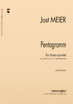 Pentagramm fr 2 Trmopeten, Horn in F, Posaune und Tuba Partitur und Stimmen