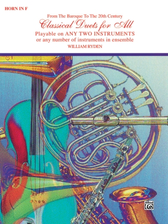 Classical Duets for all for 2 instruments (2-part ensemble) horn in F score