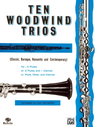 10 Woodwind Trios  for 3 woodwind instruments score