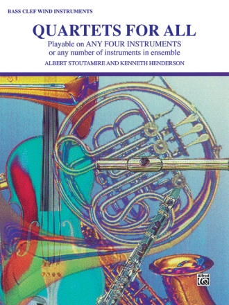 Quartets for All for 4 instruments flexible ensemble score bass clef instruments