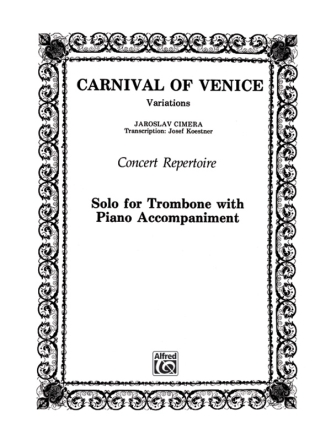 Variations on Carnival of Venice for trombone and piano