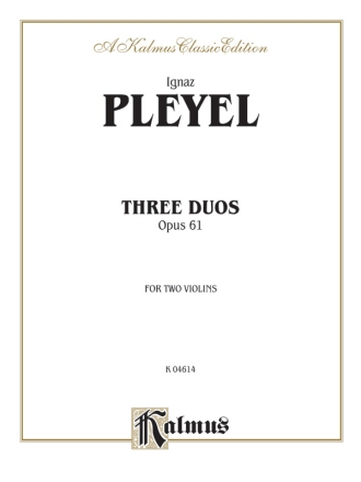 3 Duets op.61 for 2 violins parts