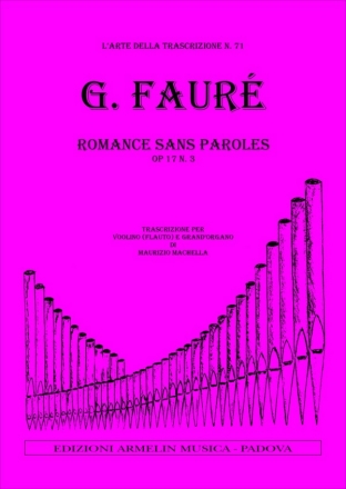 Romance sans paroles op.17,3 per violino (flauto) e organo