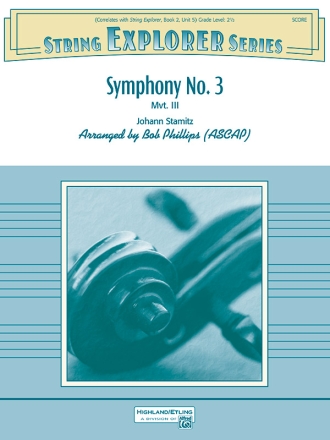 Symphony Nr.3 fr Streichorchester Partitur und Stimmen