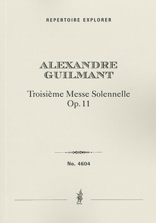 Troisime Messe Solennelle op.11 for mixed chorus and orchestra score