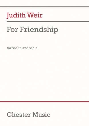 Judith Weir, For Friendship Violin and Viola Buch