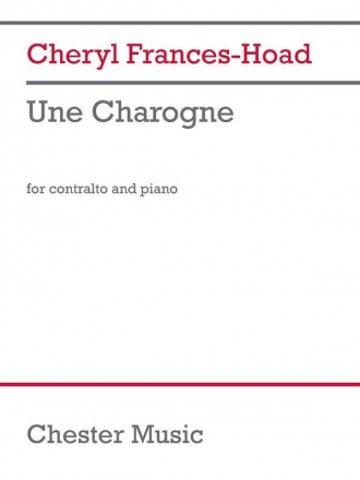 Une Charogne Contralto and Piano vocal score