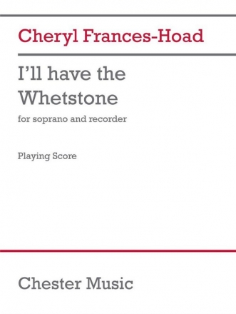 Cheryl Frances-Hoad, I'll have the Whetstone Recorder Book